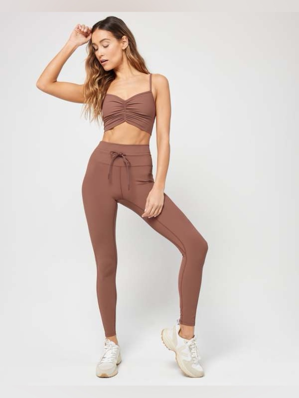 L*Space Turner Leggings Size Small High-Waist Sculpting Leggings in Brown